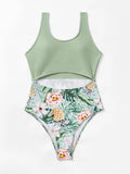 Barbados Tropical Green One Piece Swimsuit
