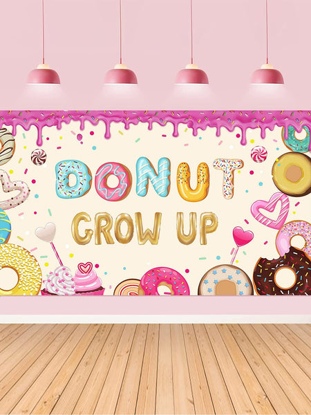 Donut Kids Birthday Party Backdrop