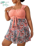 Malia Tropical Print Bikini Swimsuit - Plus Size