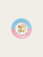 Gender Reveal - Dotted - Disposable Plates 10 pcs