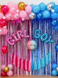 Gender Reveal Tassel & Balloon Set - 100pcs
