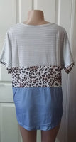 Heidi Striped Leopard T-shirt - Plus Size