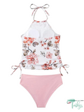 Railay Floral Halter Neck Tankini Swimsuit