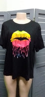 Robyn Neon Lips T-shirt - Plus Size