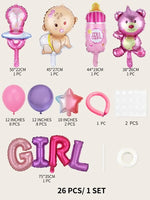 Baby Girl Balloon Set 26pcs