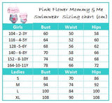 Pink Flower Mommy & Me 2pc Swimwear