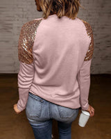 Madison Long sleeve Sequin top